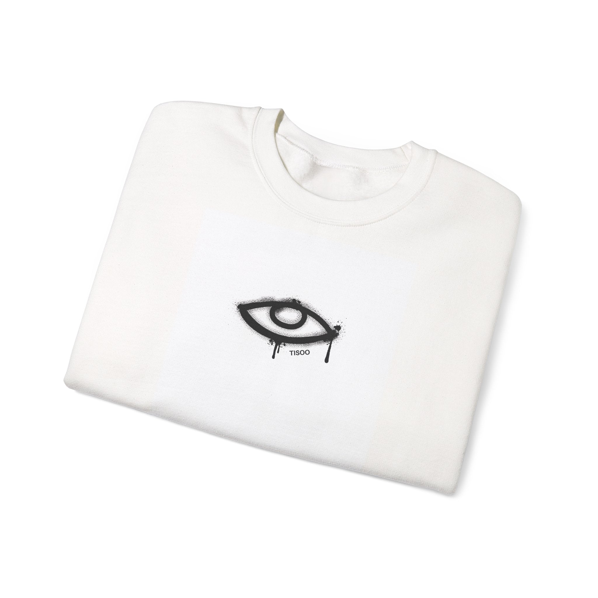 Crewneck Sweatshirt — 'Everything Is Fine' Graffiti Eye Design