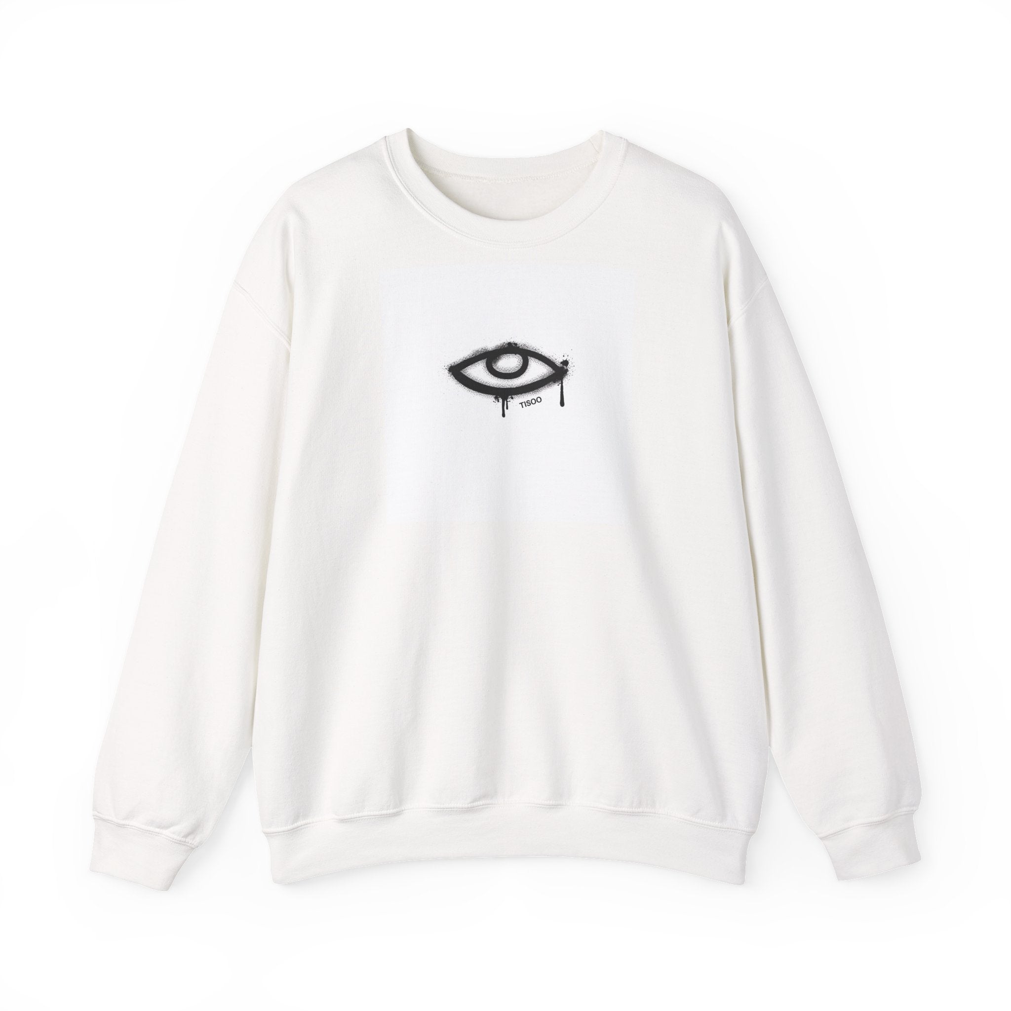 Crewneck Sweatshirt — 'Everything Is Fine' Graffiti Eye Design